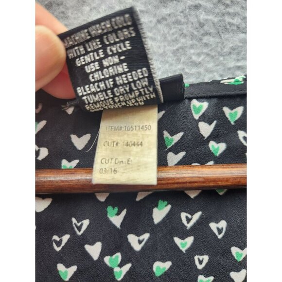 Torrid Womens Layered Black Heart Print Sleeveless Blouse Size 1 Polyester - Picture 4 of 6